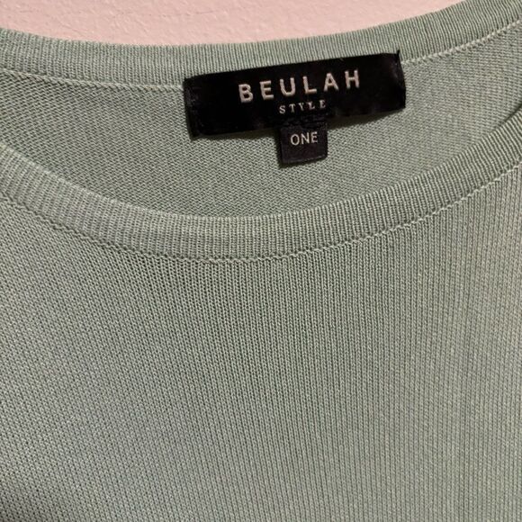 Beulah Knot T-Shirt Dress Green- One Size - Picture 5 of 9